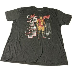 Men's 2XL 500 Level Black LA Knight Vertical Tri-Blend T-Shirt WWE Wrestling